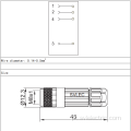 Conector de terminal fêmea direto M8 cabível em campo